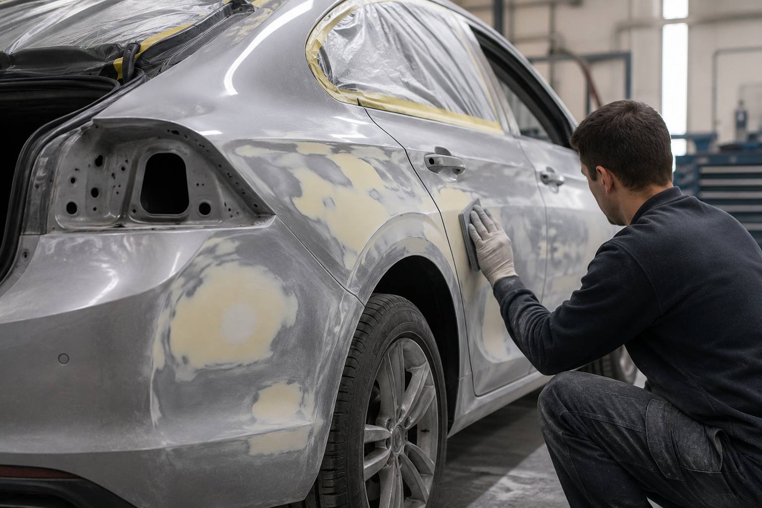 Completed vehicle repair work at Crown Vehicle Repairs